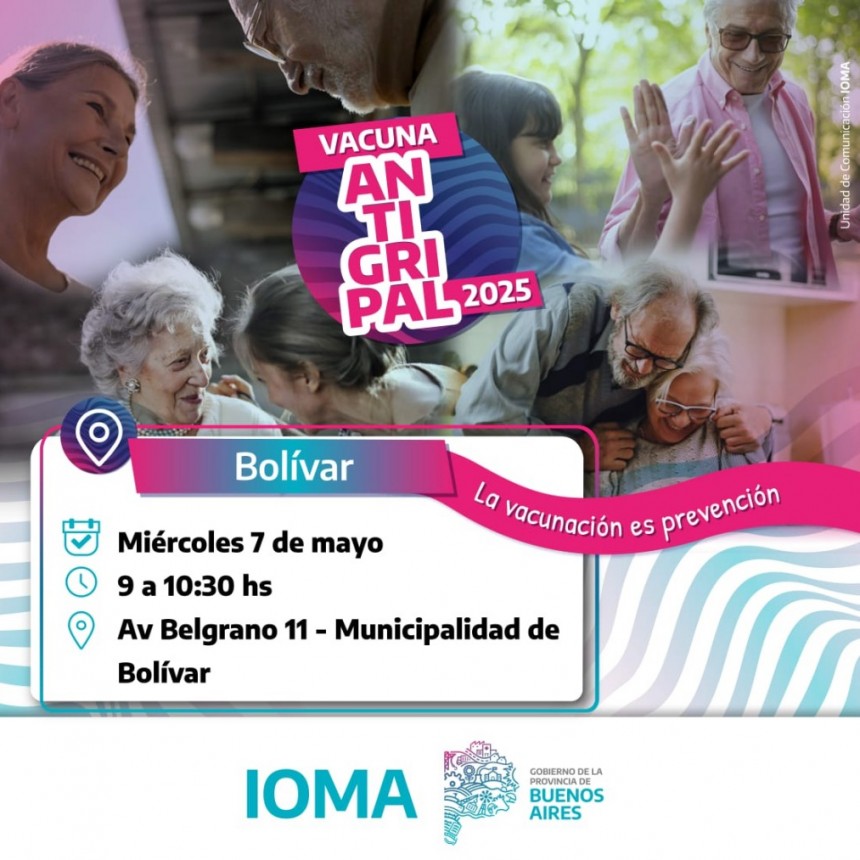 IOMA realizará una campaña de vacunación antigripal en el Centro Cívico