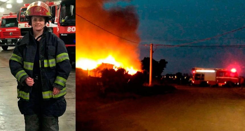 Bomberos Voluntarios: Hablamos con la Oficial Ayudante Soledad Sardón sobre el trabajo realizado tras el incendio generalizado en una vivienda de barrio Las Flores