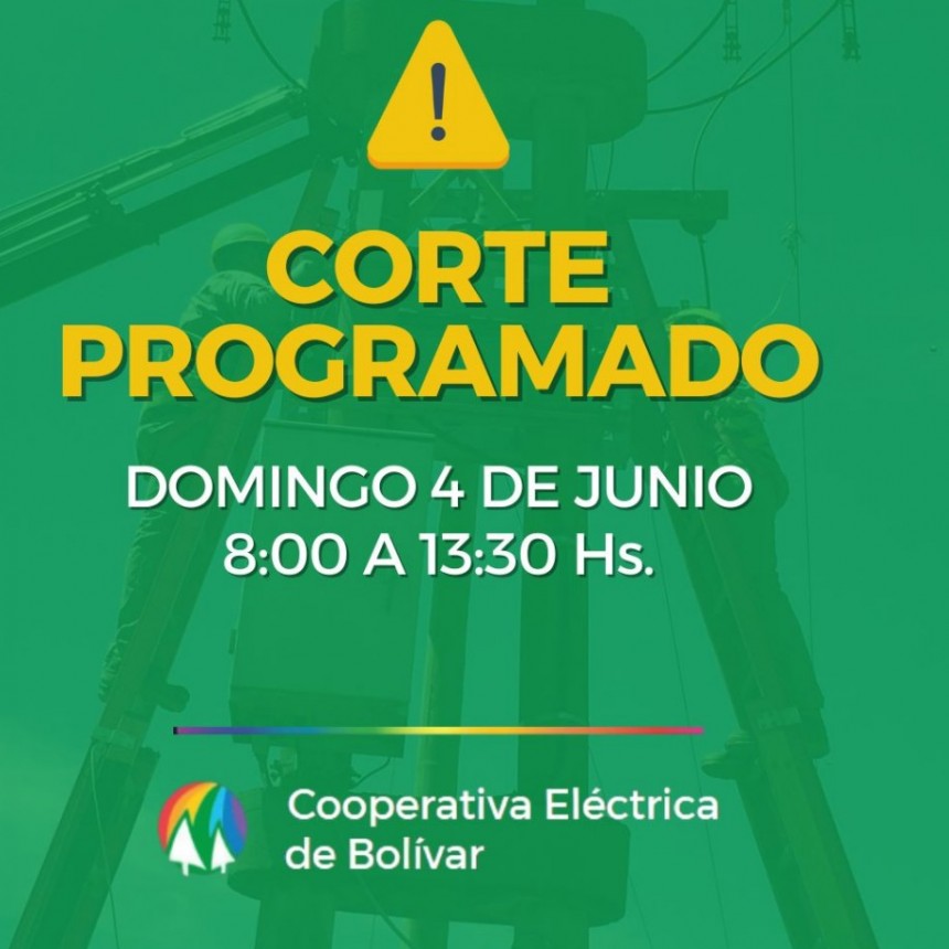 Informamos que la programación de FM 10 fue interrumpida tras el corte programado de energía de la Cooperativa Eléctrica de Bolívar