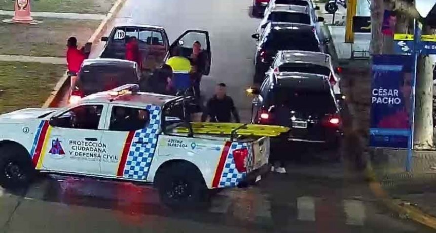 Colisión leve en el centro de la ciudad