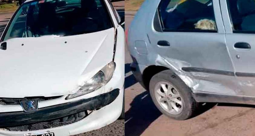 Colisión en la rotonda que distribuye el tránsito avenidas San Martín, Lavalle y Brown
