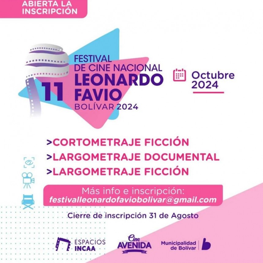 Se encuentra  abierta la convocatoria para el Festival de Cine Nacional Leonardo Favio