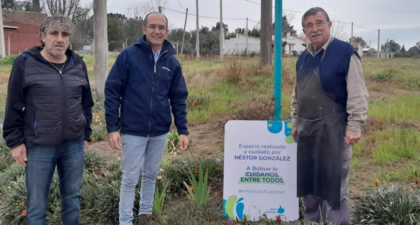 El intendente Marcos Pisano visitó al vecino Néstor González en su espacio de avenida Calfucurá