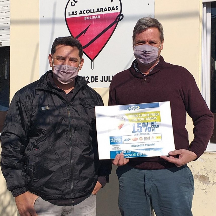 Lácteos Luz Azul formalizó un convenio con el Club de Pesca Las Acollaradas