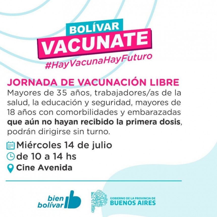 La provincia liberó la vacunación para mayores de 35 años