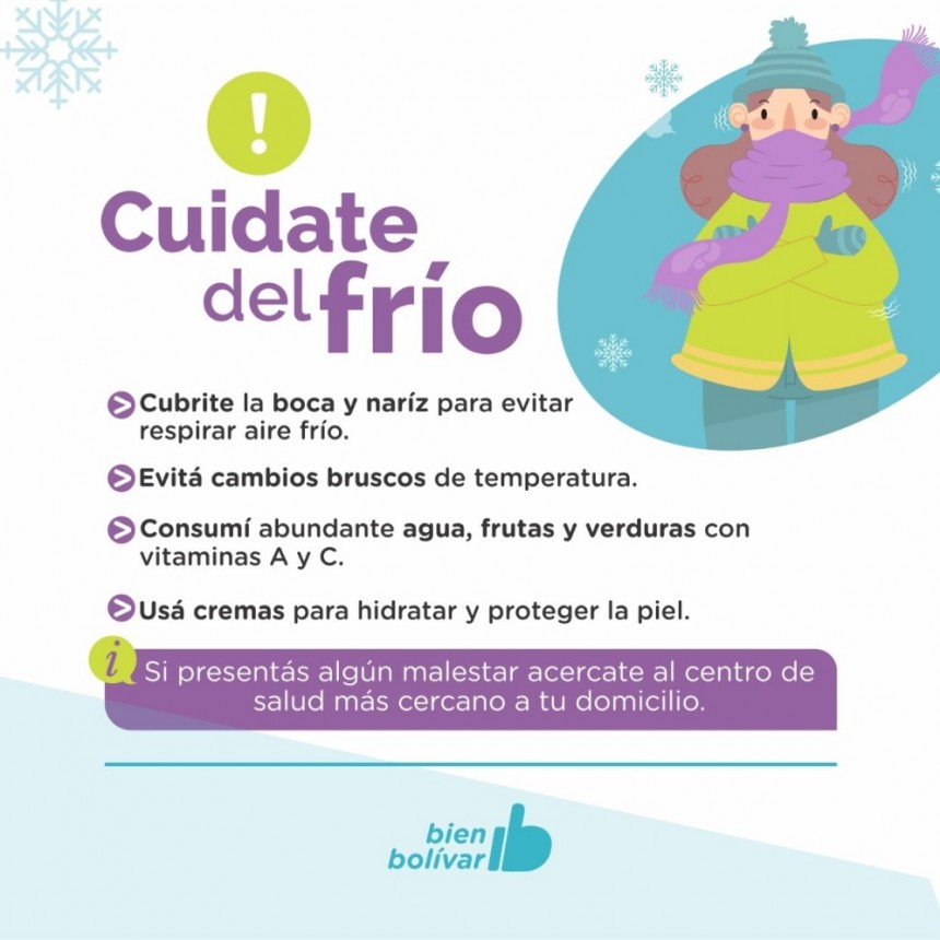 Ola polar en la Provincia, previenen ante las bajas temperaturas