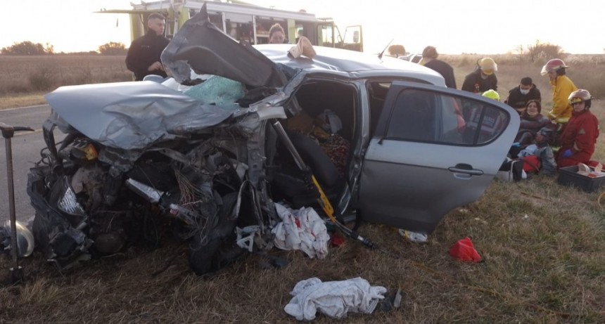 Ruta 65 al kilómetro 55, impactante accidente con heridos tras un triple choque y posterior vuelco