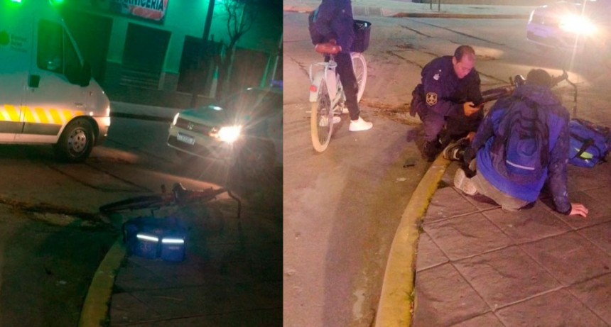 Impacto entre un ciclista y un motociclista