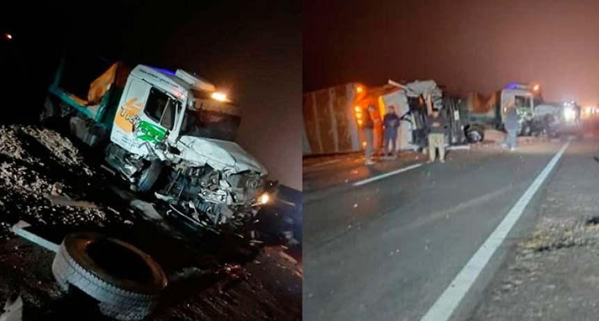 Habría un fallecido tras el choque entre camiones