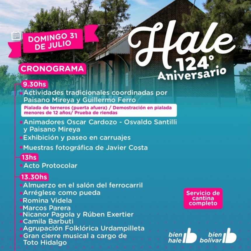 Hale celebra 124 años de su fundación y el Director de Cultura Jorge Fernández cuenta cómo será la grilla de espectáculos