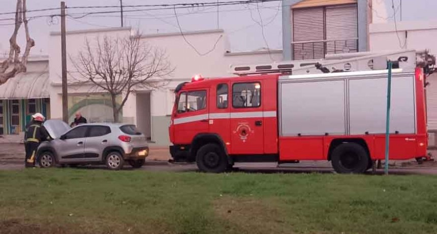 Principio de Incendio de un  automotor