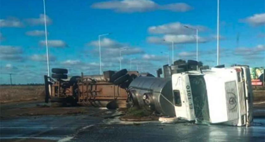 Vuelco en el vivero de ruta 226 y 86: precaución a quienes viajen en proximidades del accidente