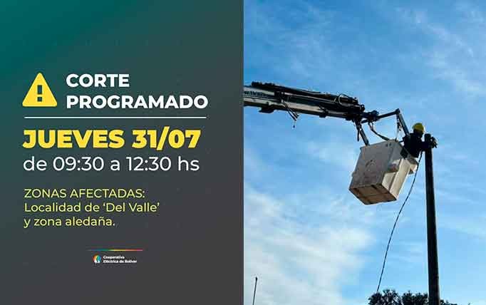 Cooperativa Eléctrica de Bolívar: Anuncian un Corte Programado para la Línea Del Valle y zonas aledañas