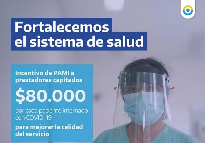 Coronavirus: PAMI pagará 80 mil pesos por cada afiliado internado por covid-19