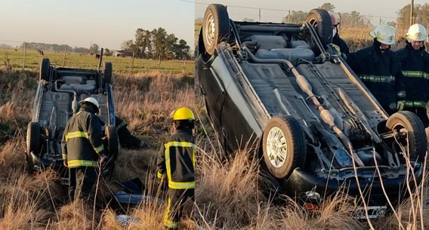 Ruta 65: Se produjo el vuelco de un vehículo