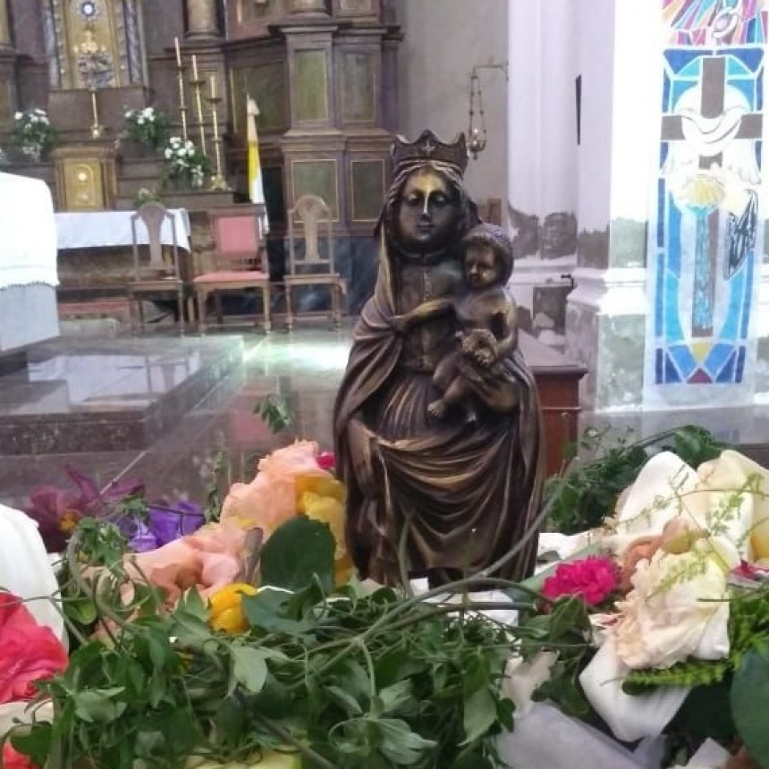 Alguien se había llevado la imagen de La Virgen del Pilar, que se encontraba en custodia en el Templo Parroquial, pero ya la regresaron