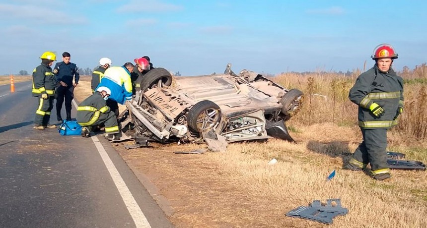  Ruta 226: Se registr&oacute; el vuelco de un veh&iacute;culo