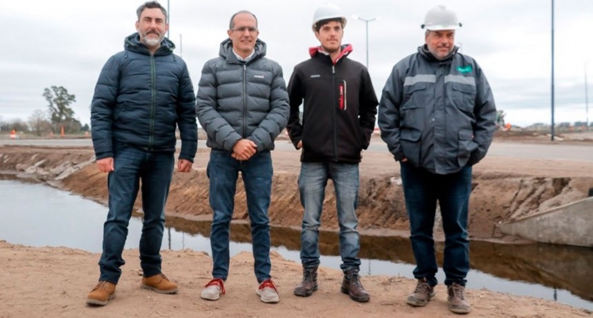 Pisano present&oacute; los avances de la obra que se ejecuta en el acceso de Avenida Cacique Coliqueo y Ruta 65