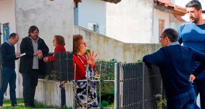 El intendente Pisano y funcionarios municipales visitaron a vecinos y vecinas del barrio Anteo Gasparri