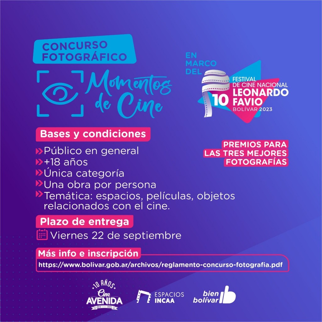 El Cine Avenida invita a participar del Concurso Fotográfico: Momentos de Cine