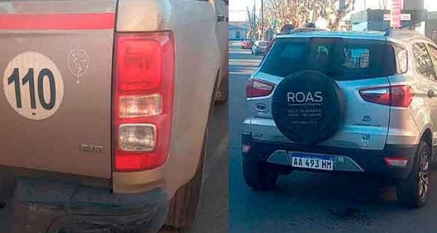 Colisión entre dos vehículos en avenida San Martín y calle Necochea