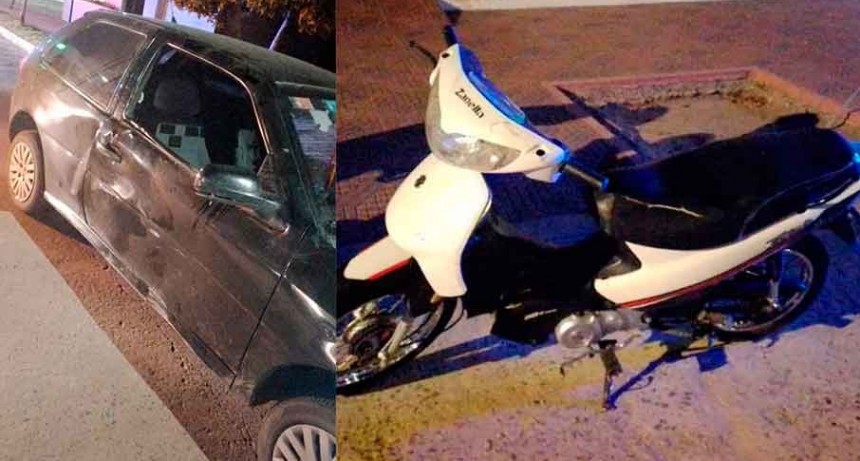 Colisión entre un vehículo y una moto