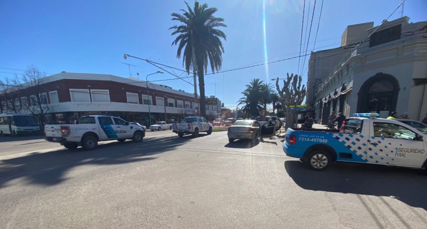 Colisión en avenida Brown y calle Sarmiento