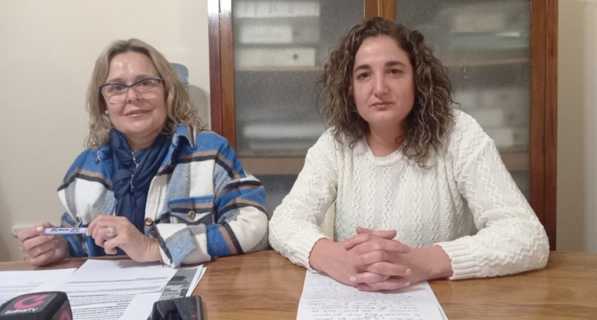 Marichu Goyechea y Emilia Palomino. “Nosotros como bloque, no queremos hacer una utilización política de lo que pasó en Hale, solo pedimos que los vecinos tengan un sistema de salud serio”