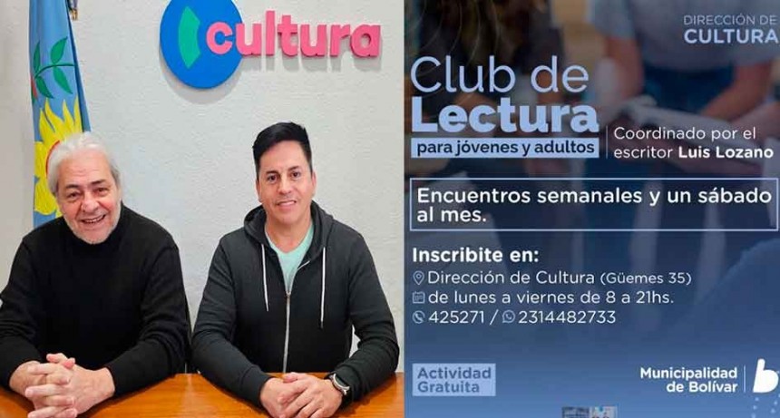 “Club de Lectura”: la nueva propuesta de la Dirección de Cultura, y con FM10 hablamos con Luís Lozano y Jorge Fernández para conocer detalles