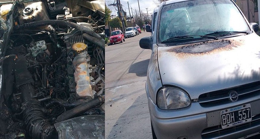 Se registró el incendio en un vehículo