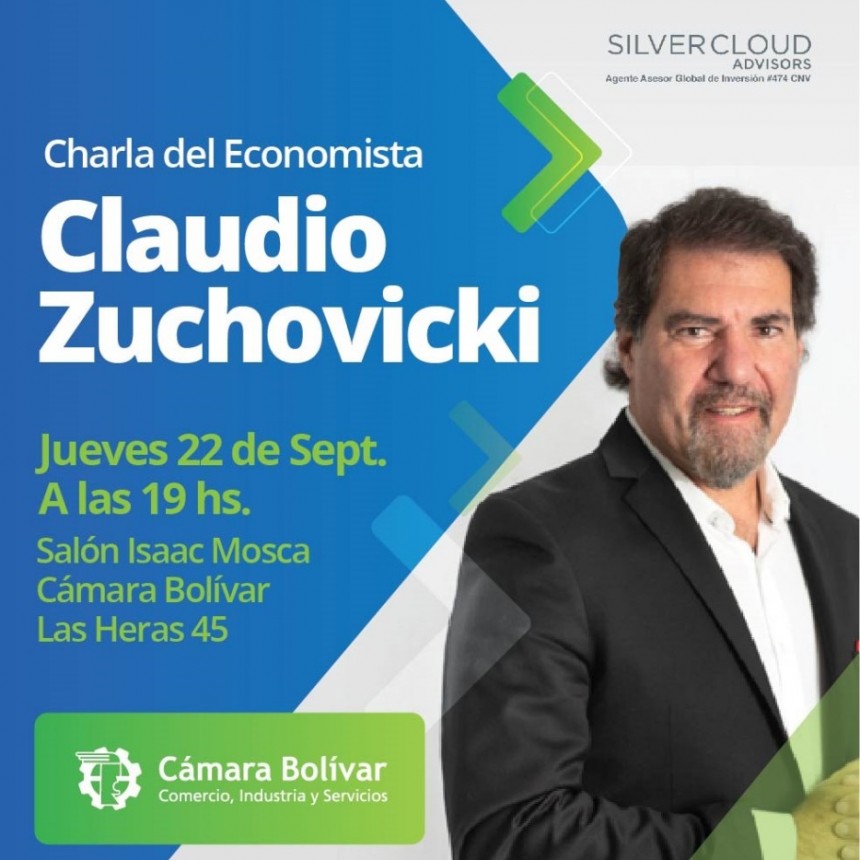 El economista del diario La Nación, Claudio Zuchovicki brindará una charla el jueves 22 de septiembre