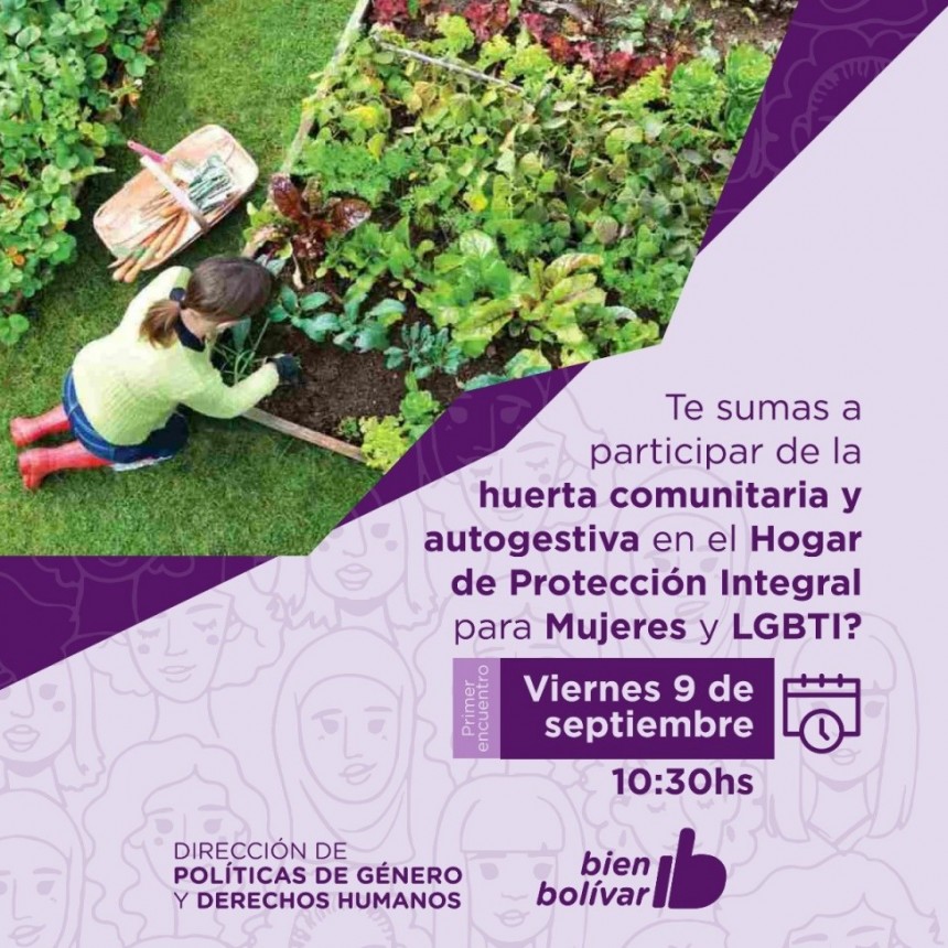 Se creará un espacio de Huerta Comunitaria y Autogestiva en el Hogar de Mujeres