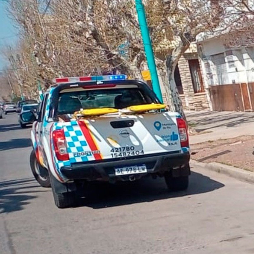 Una joven que se movilizaba a bordo de su moto, impactó contra un perro y fue trasladada hacia el hospital por prevención