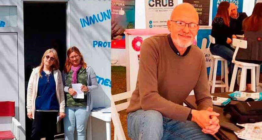 Vacunación en la Expo y el programa “La Muni Cerca” que está hoy sábado en la plaza de barrio Pompeya y en FM 10  hablamos con Mariano Sarraúa y Mónica Piñel