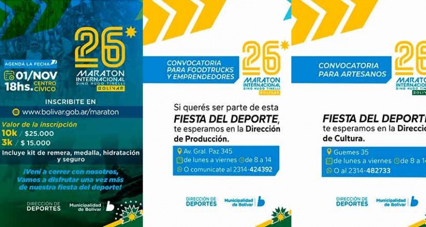 Ya está abierta la inscripción para la 26° Maratón Dino Hugo Tinelli