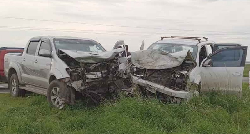 Ruta 205: Impacto entre dos camionetas en jurisdicción Saladillo