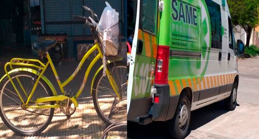 El accidente de avenida Brown con una ciclista, terminó con la mujer fracturada en su húmero izquierdo