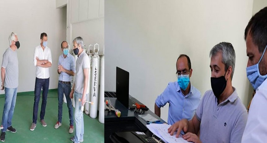 Pisano recorrió junto a Bucca las obras que se desarrollan en el Capredoni