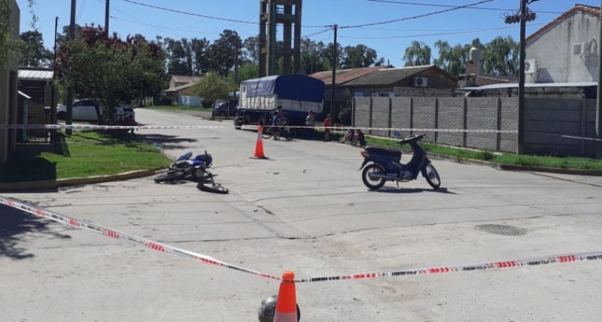 Accidente entre dos motociclistas