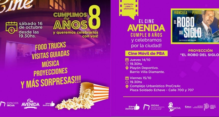 El Cine Avenida celebrará su octavo aniversario con una amplia propuesta cultural