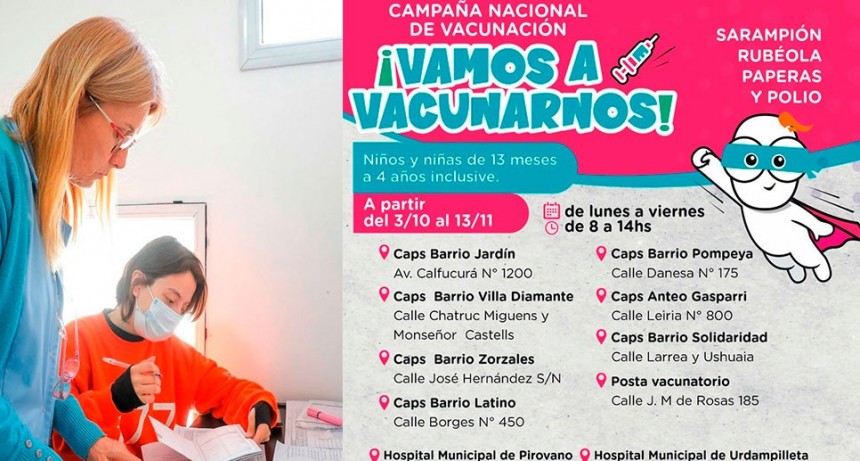 Comenzó la Campaña de Vacunación contra Sarampión, Rubeola, Paperas y Polio en el Jardín El Reino del Revés