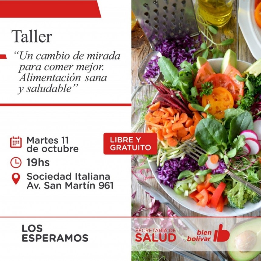 La Secretaría de Salud brindará un Taller sobre Alimentación Sana