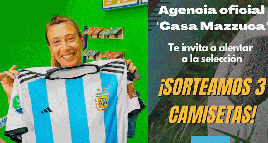 Casa Mazzuca acompaña a la Selección Aregentina, con el sorteo de 3 camisetas, colocando cupones no ganadores en la urna