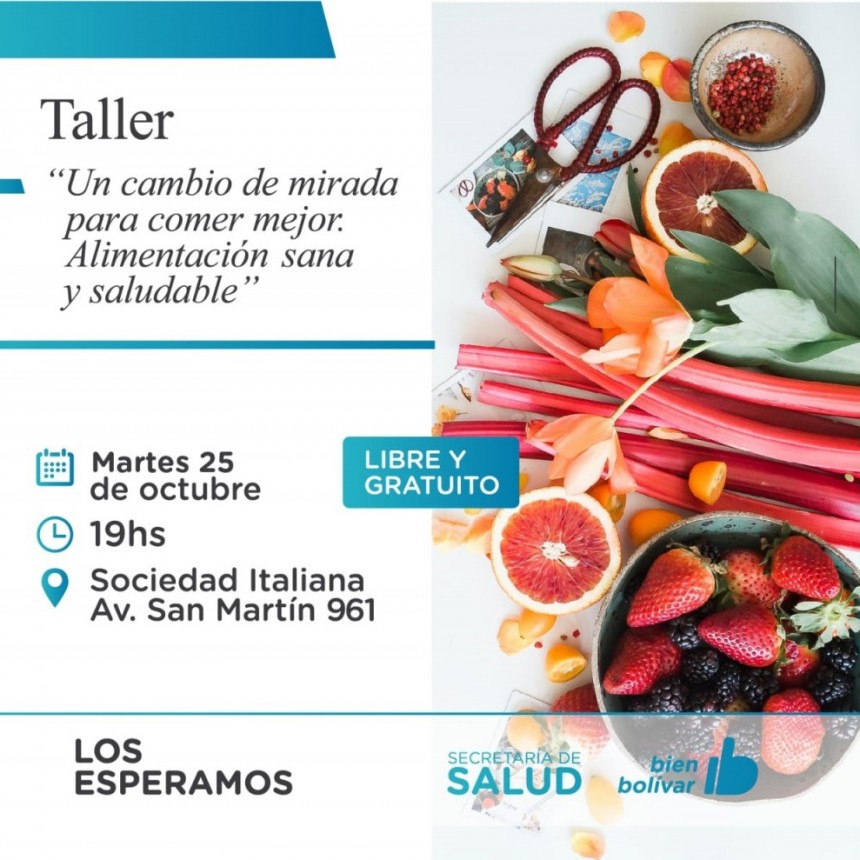 Este martes habrá un nuevo encuentro de Alimentación Saludable