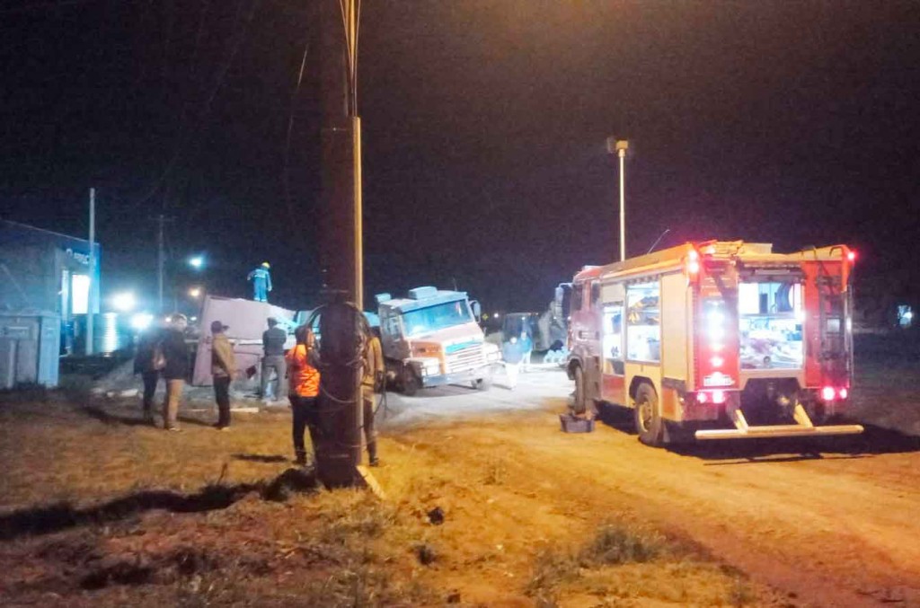 Vuelco de la Batea de un camión de carga