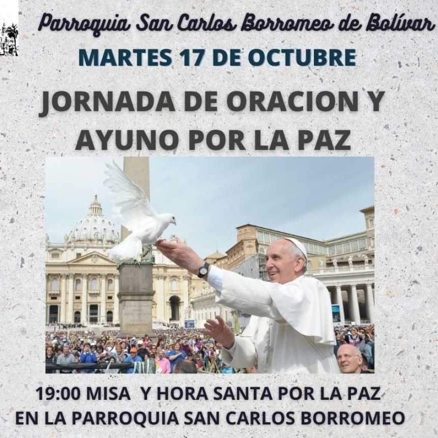 Parroquia San Carlos Borromeo: Jornada de Oración y Ayuno por la Paz