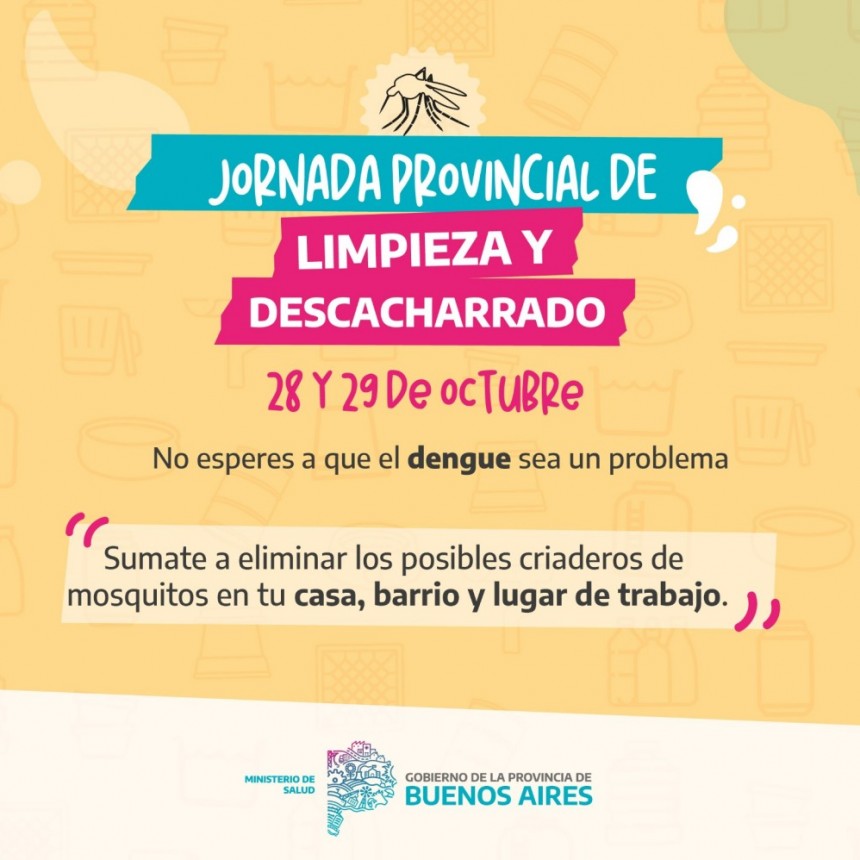 Prevención del dengue: La Provincia realiza jornadas de descacharrado en todos los municipios
