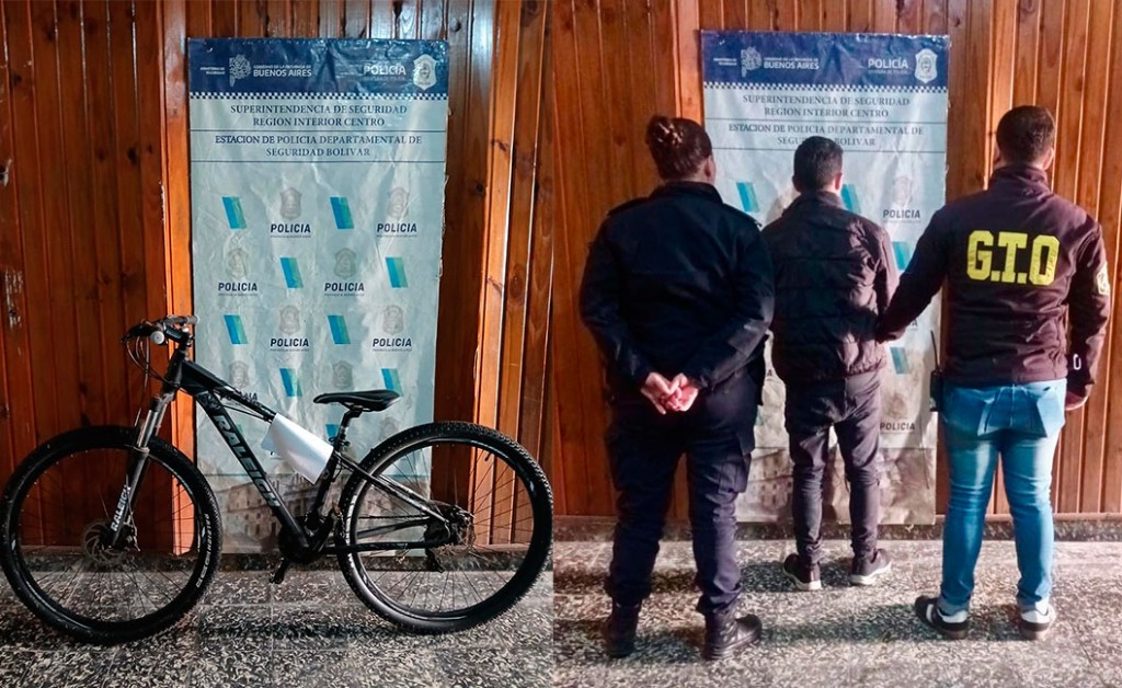 Informe Oficial de la Policía Departamental de Seguridad Bolívar: Aprehendieron a un hombre que circulaba en una bicicleta sustraída en Urdampilleta