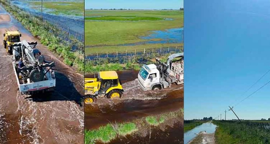 Cuadrillas de la Cooperativa Eléctrica de Bolívar trabajan intensamente para reparar los daños ocasionados por el temporal del fin de semana