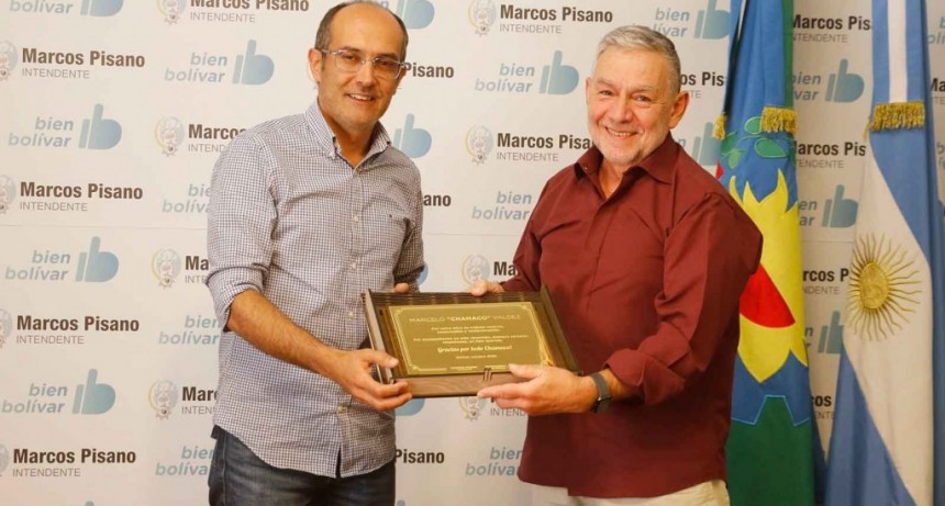 Pisano reconoció a Marcelo “Chamaco” Valdez por sus 36 años de trayectoria en el Honorable Concejo Deliberante